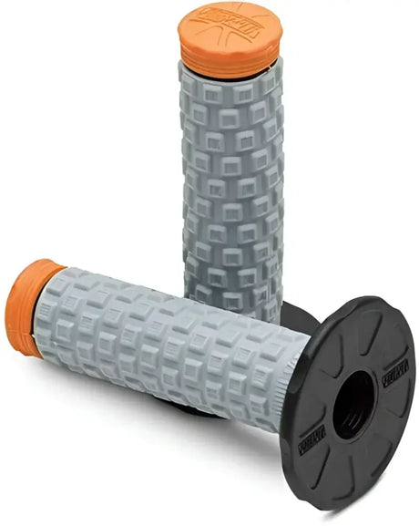 ProTaper Pillow Grips in black gray orange for motorcycle handlebars, stylish and comfy