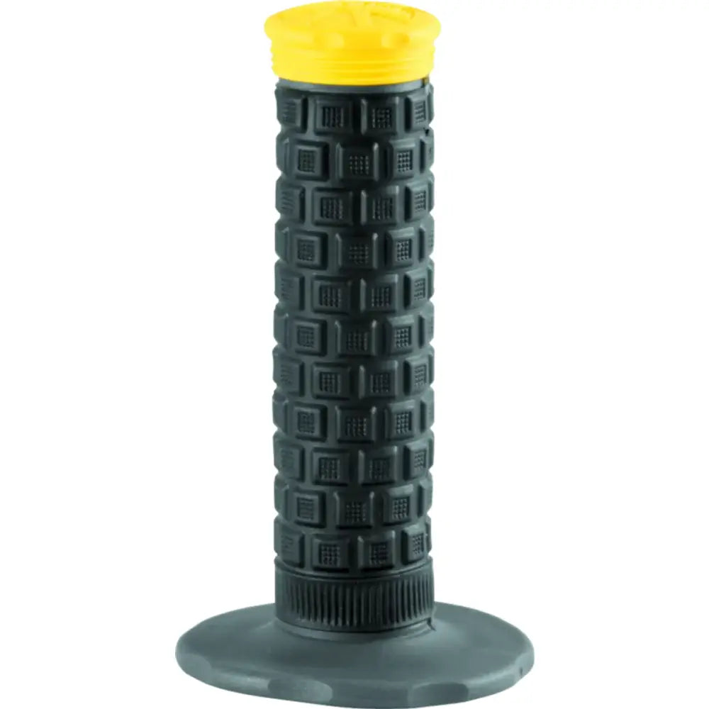 Black and yellow textured handlebar grip from ProTaper Pillow Lite Grips Gray/Black/Yel