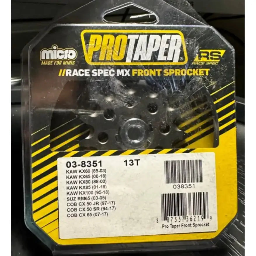Pro Taper Suzuki front sprocket for Suzuki motorcycle with 13 teeth for enhanced performance