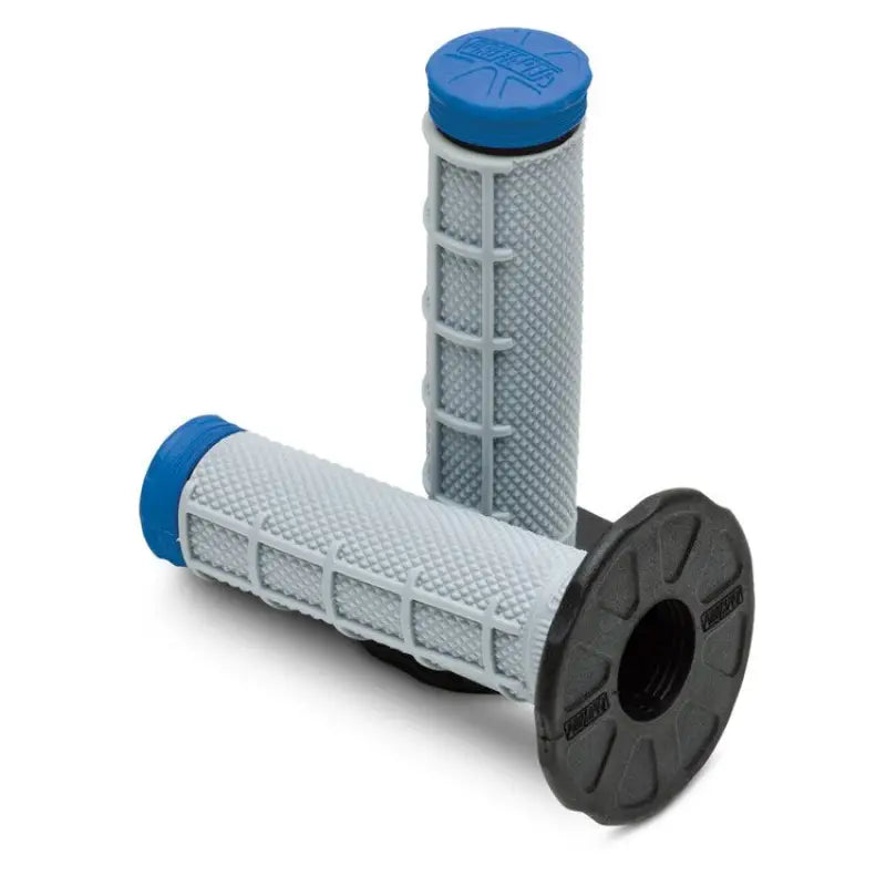 Gray and blue ProTaper Tri Density MX 1/2 Waffle Grips for better grip and comfort