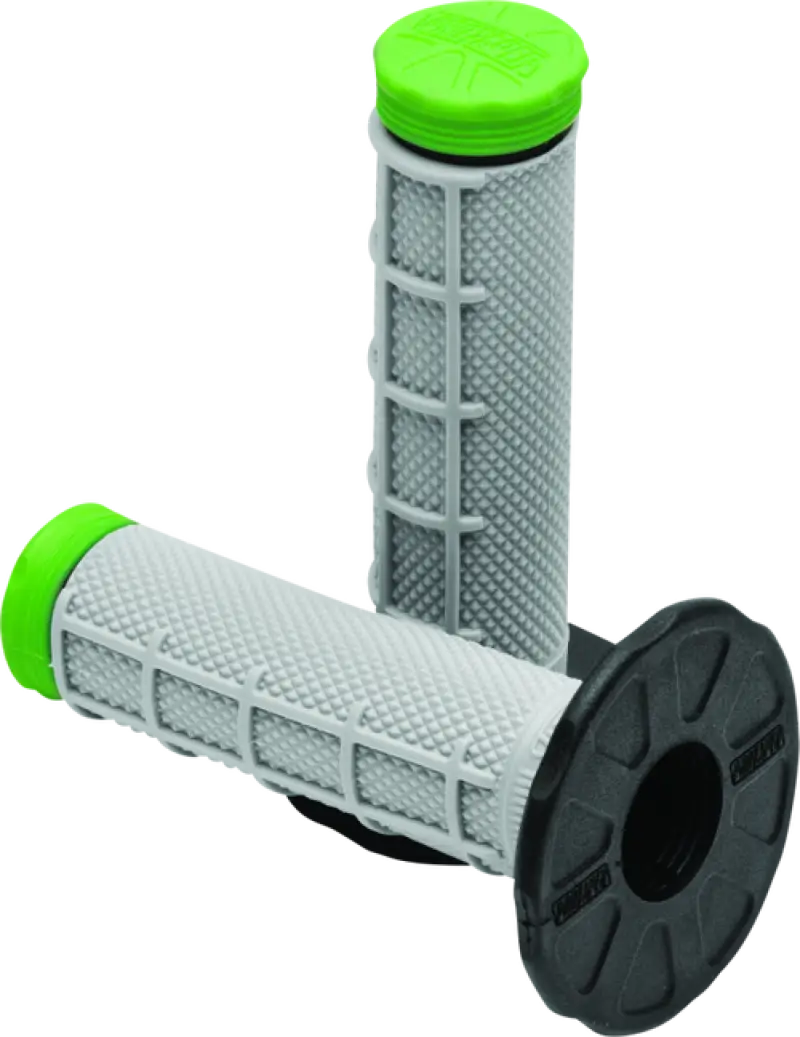 Gray and green ProTaper Tri Density MX 1/2 Waffle Grips for better grip and control