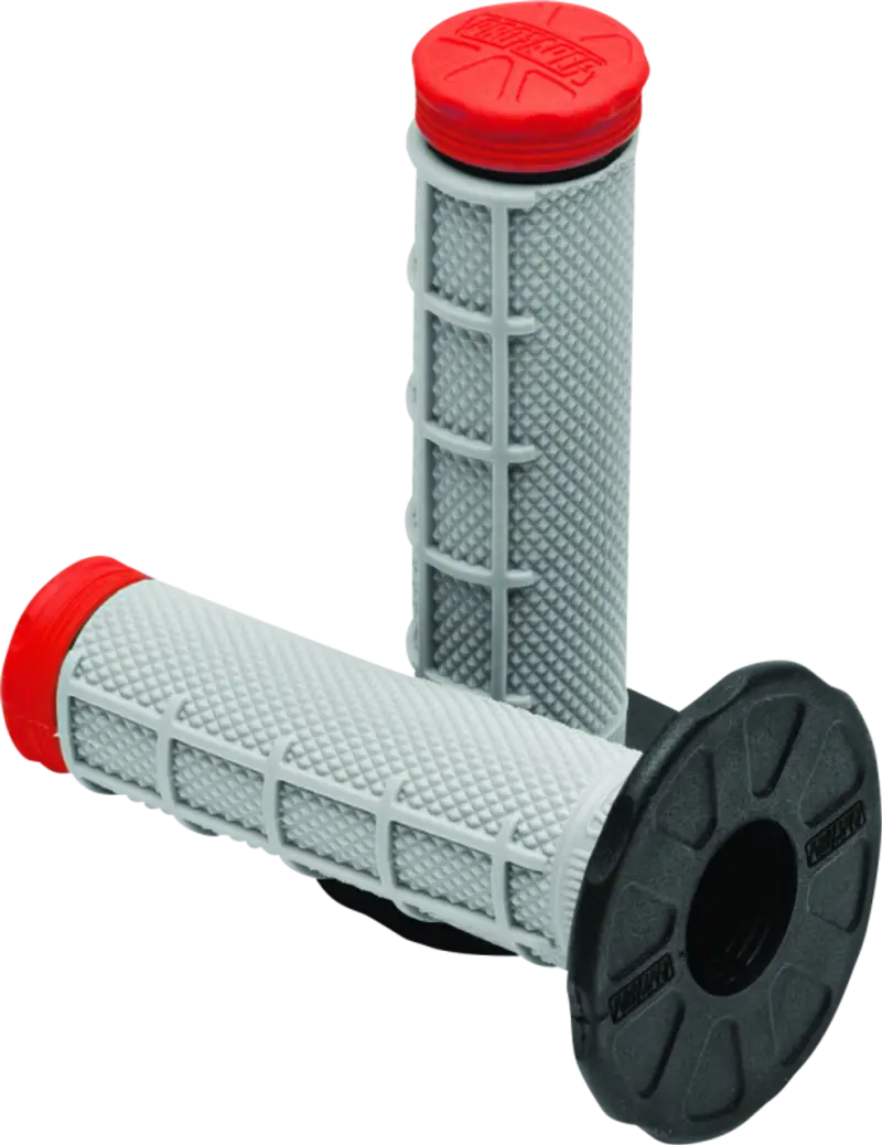 Gray and red ProTaper Tri Density MX 1/2 Waffle Grips for best grip comfort