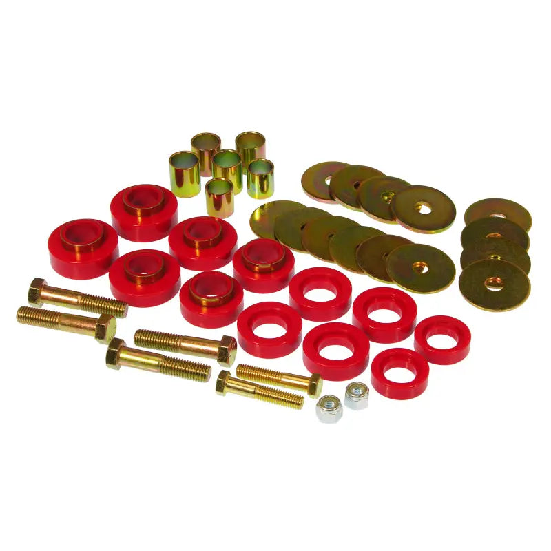 Prothane 7-139 Prothane 67-81 Chevy Camaro Body Mount Kit w/ Hardware - Red