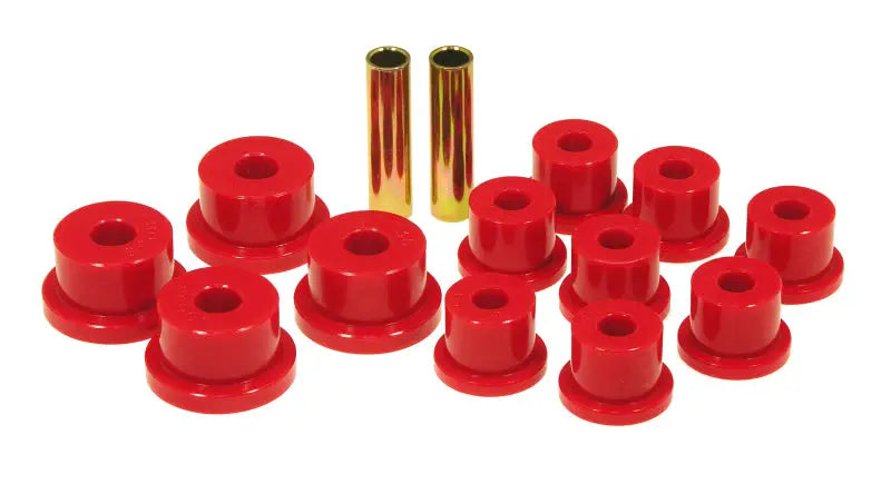Prothane 85-88 Suzuki Samurai Spring & Shackle Bushings (OEM Shackles) - Red - Truck Automotive