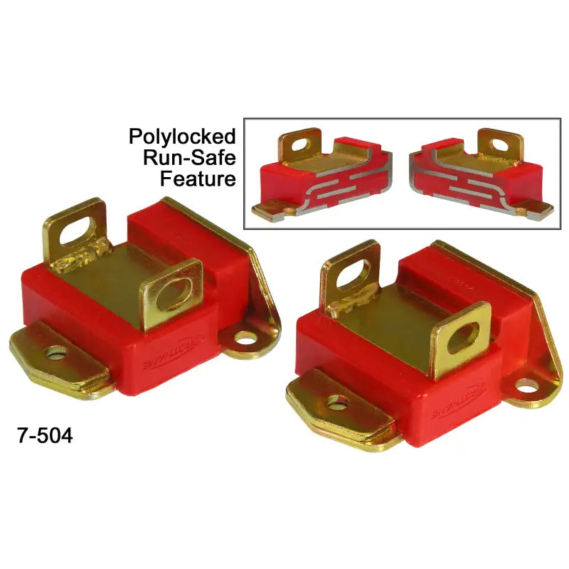 Prothane 7-504 Prothane GM Motor Mounts - Type A Short - Red