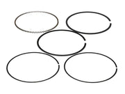 ProX ring set with five black piston rings, one serrated edge