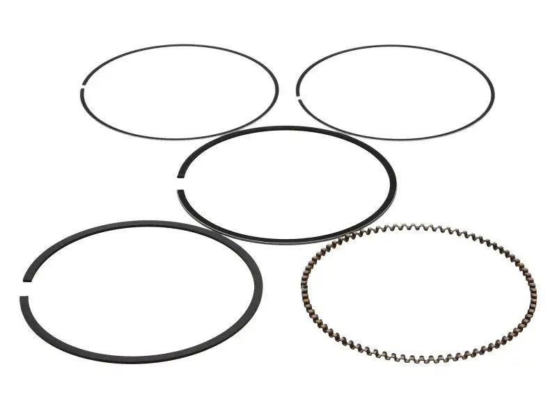 ProX ring set with black piston rings and serrated compression ring