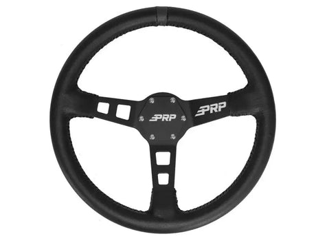PRP Deep Dish Leather Steering Wheel- Black - Truck & Automotive