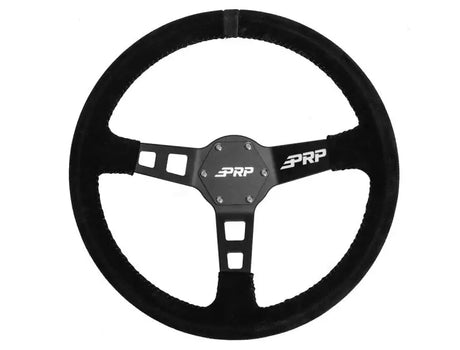 PRP Deep Dish Suede Steering Wheel- Black - Truck & Automotive