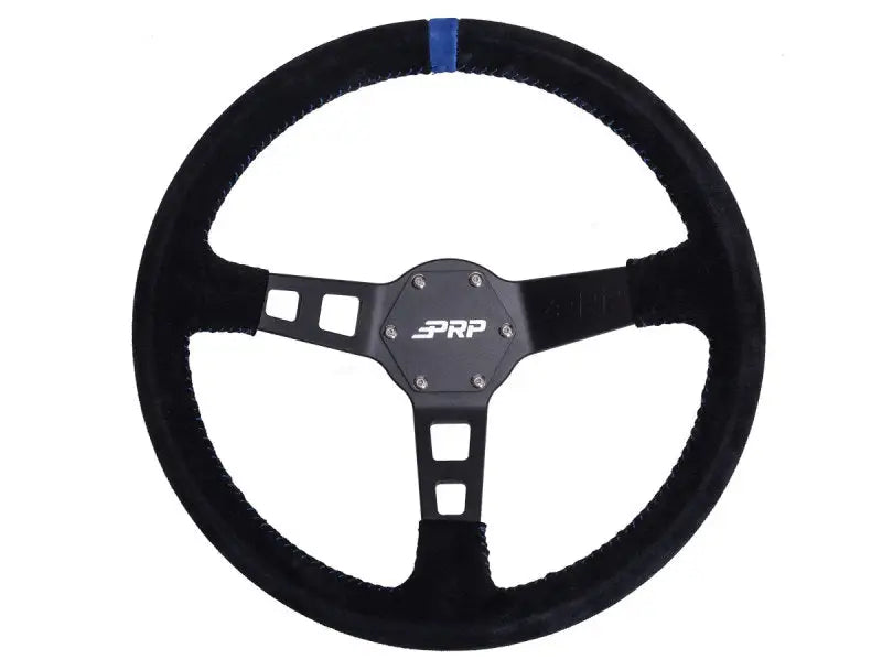 PRP Deep Dish Suede Steering Wheel- Blue - Truck & Automotive