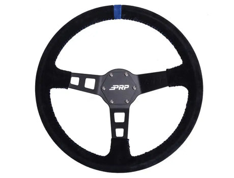 PRP Deep Dish Suede Steering Wheel- Blue - Truck & Automotive