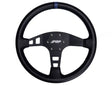 PRP Flat Leather Steering Wheel- Blue - Truck & Automotive