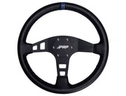 PRP Flat Leather Steering Wheel- Blue - Truck & Automotive