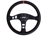 PRP Flat Leather Steering Wheel- Red - Truck & Automotive