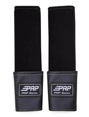 Pair of black PRP Seatbelt Pads with pocket for added comfort and style