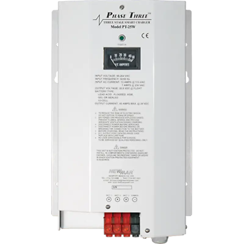 PT-25W Newmar Battery Charger Phase 3 12V 25A 3 Bank, ideal for RVs, automotive, powersports, off-road, marine applications, exterior and truck accessories, interior, truck bed, RV parts, RV Power Generation Solar Generators Converters, AVADA - Best Sellers, Must Haves