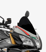 Motorcycle front fairing with Puig 7615N Windscreen Racing Black for sleek look