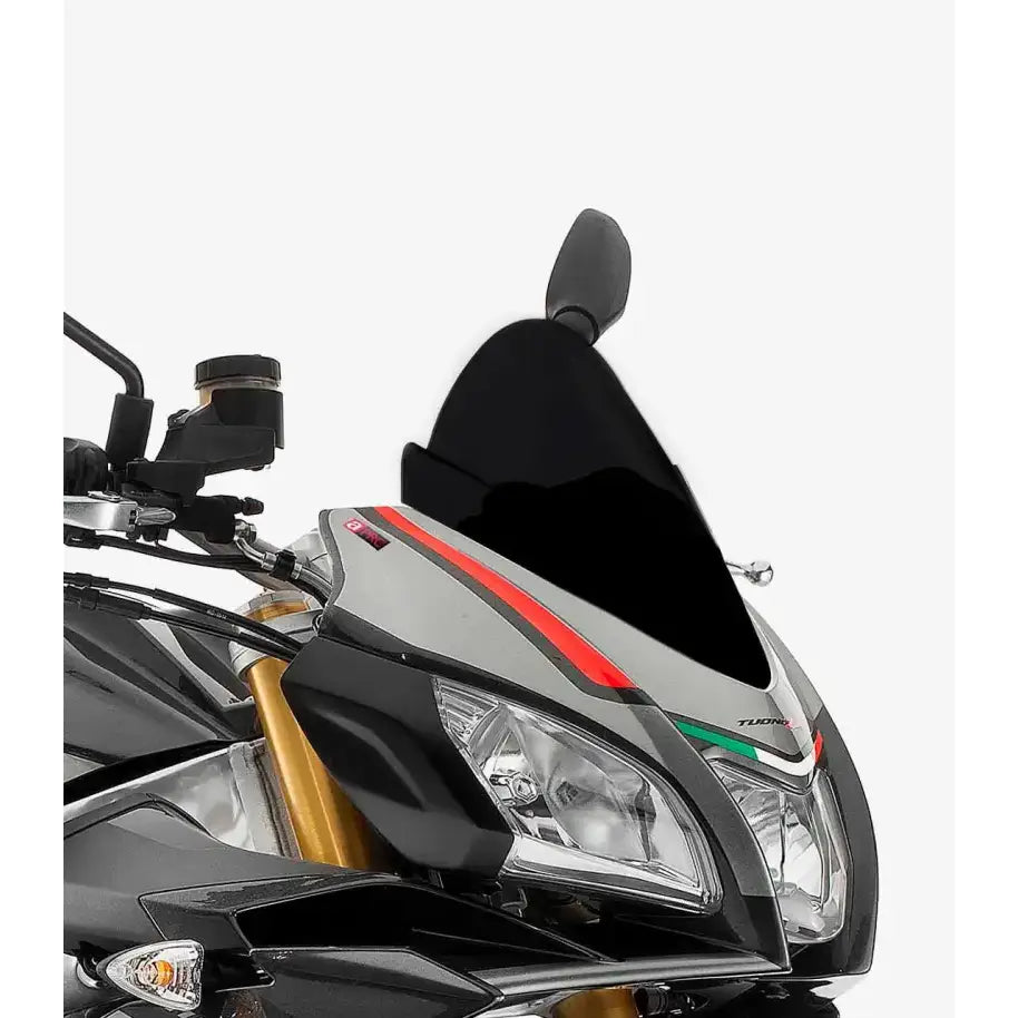 Motorcycle front fairing with Puig 7615N Windscreen Racing Black for sleek look