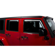 Putco 07-18 Jeep Wrangler JK - 4 Door Element Tinted Window Visors - 580229