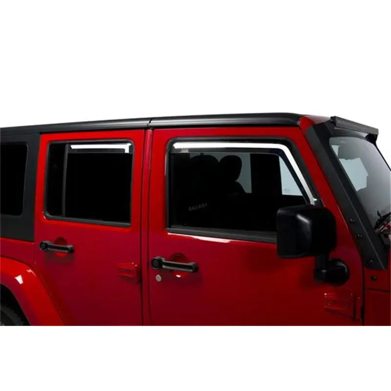 Putco 07-18 Jeep Wrangler JK - 4 Door Element Tinted Window Visors - 580229