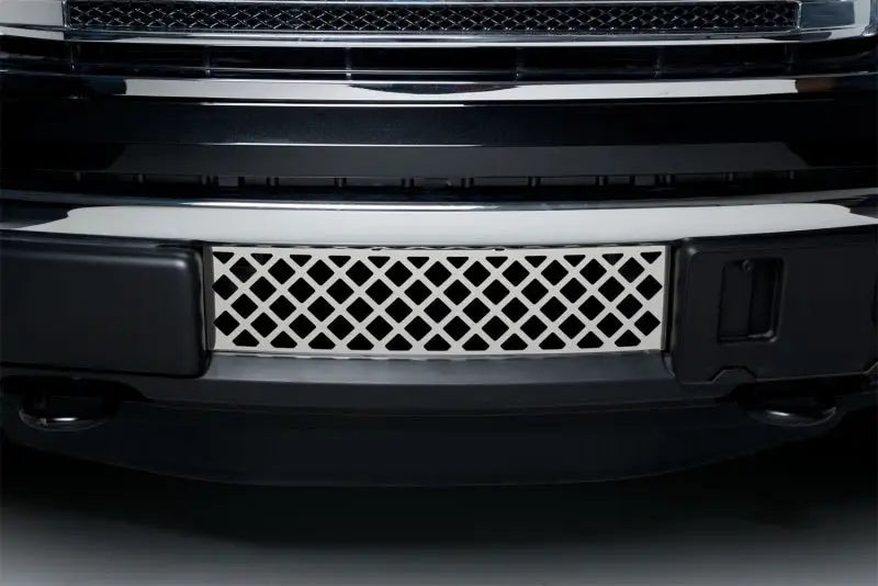 Putco 11-14 Ford F-150 - EcoBoost Grille - Stainless Steel - Diamond Design Bumper Grille Inserts - 82182