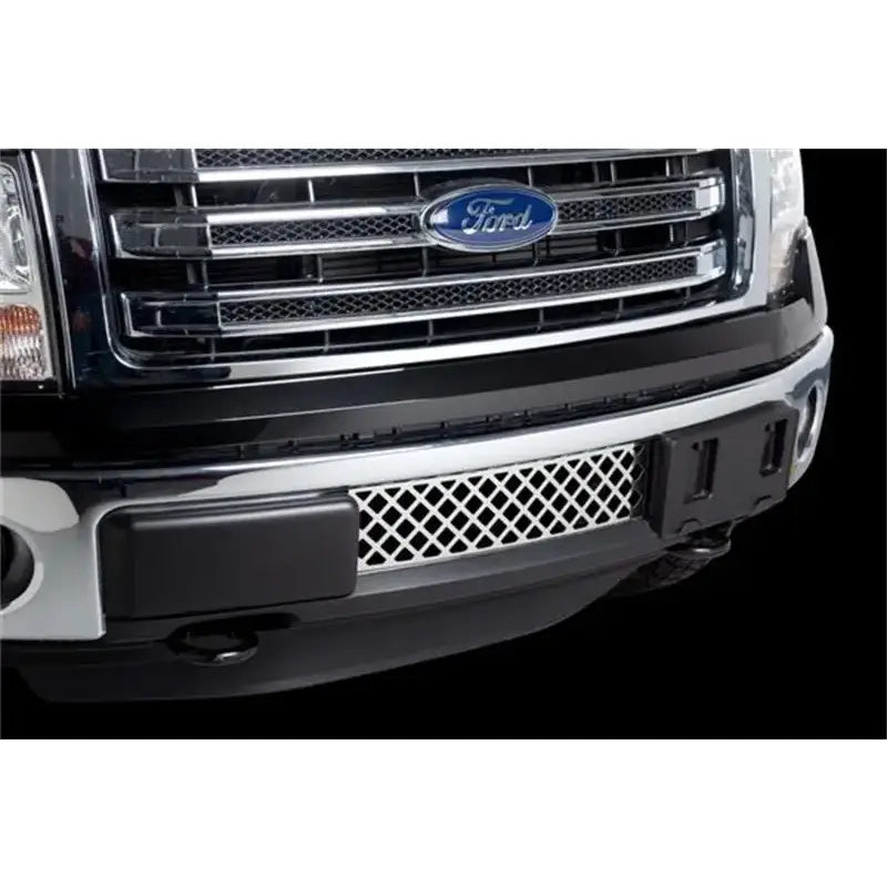 Putco 11-14 Ford F-150 - EcoBoost Grille - Stainless Steel - Diamond Design Bumper Grille Inserts - 82182