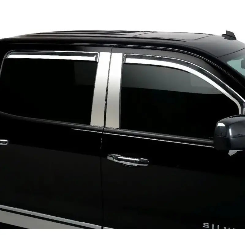 Putco 14-18 Chevy Silverado LD - 4 Door - Crew Cab Element Chrome Window Visors - 480440