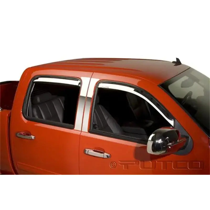 Putco 14-14 Chevrolet Silverado HD - Crew Cab (Set of 4) Element Chrome Window Visors - 480056