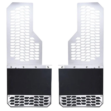 Putco 15-19 Chevy Silv/Sierra HD Dually (Front) - Set of 2 Mud Skins - Brushed SS w/ Hex Shield - 78170