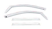 Putco 19-20 Chevy Silverado / GMC Sierra 1500 - Crew Cab (Set of 4) Element Chrome Window Visors - 480242