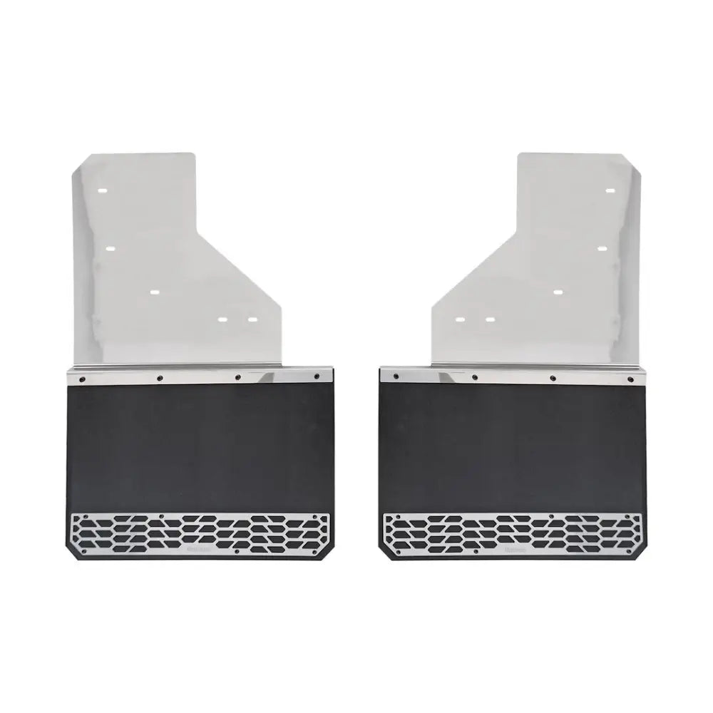 Putco Features New Hex Shield™ Pattern Mud Flap 78385 - Skins Polished Stainless Stee