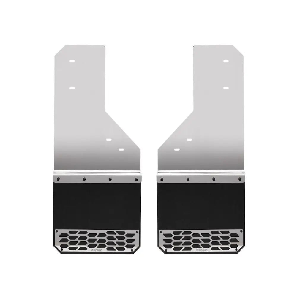Putco Features New Hex Shield™ Pattern Mud Flap 78385 - Skins Polished Stainless Stee