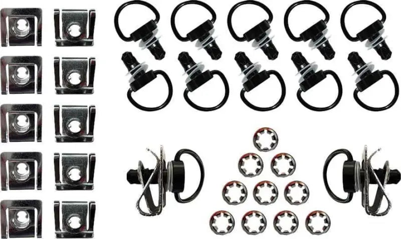 QR17K Quick Release Fasteners 17mm 10/Pk Black