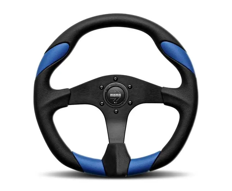 MOMO QRK35BK0BU Momo Quark Steering Wheel 350 mm - Black Poly/Black Spokes