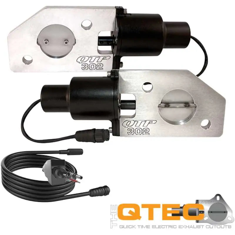 QTP QTP 12-13 Ford Mustang Boss 302 Bolt-On QTEC Electric Cutout Valve - Single