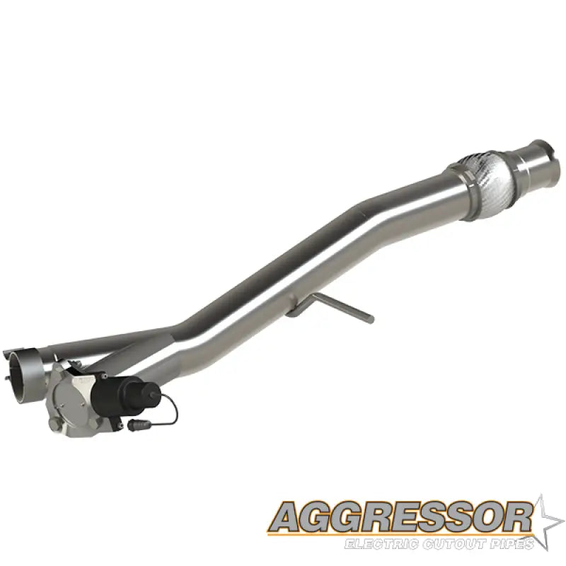 QTP 510014 QTP 14-18 Chevrolet Silverado 1500 4.8L/5.3L EC/CC Standard Bed 3in 304SS Aggressor Cutout Mid Pipe