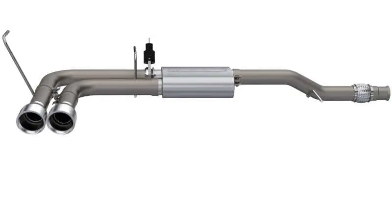 QTP 14-18 Chevy Silverado 1500 4.8L/5.3L EC/CC SB 304SS Screamer Cat-Back Side Exit w/4.5in Tips 