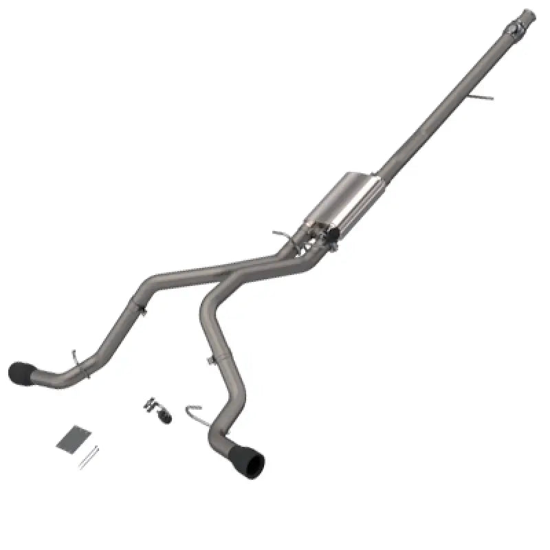 QTP 14-18 Chevy Silverado 1500 4.8L/5.3L EC/CC SB 304SS Screamer Cat-Back Rear Exit w/4.5in Blk Tips - 410015B