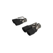 QTP 430115TB QTP 15-18 Dodge Challenger 6.2L/6.4L 304SS Screamer Exhaust 3in Quad Tip Adapter w/Black Tips