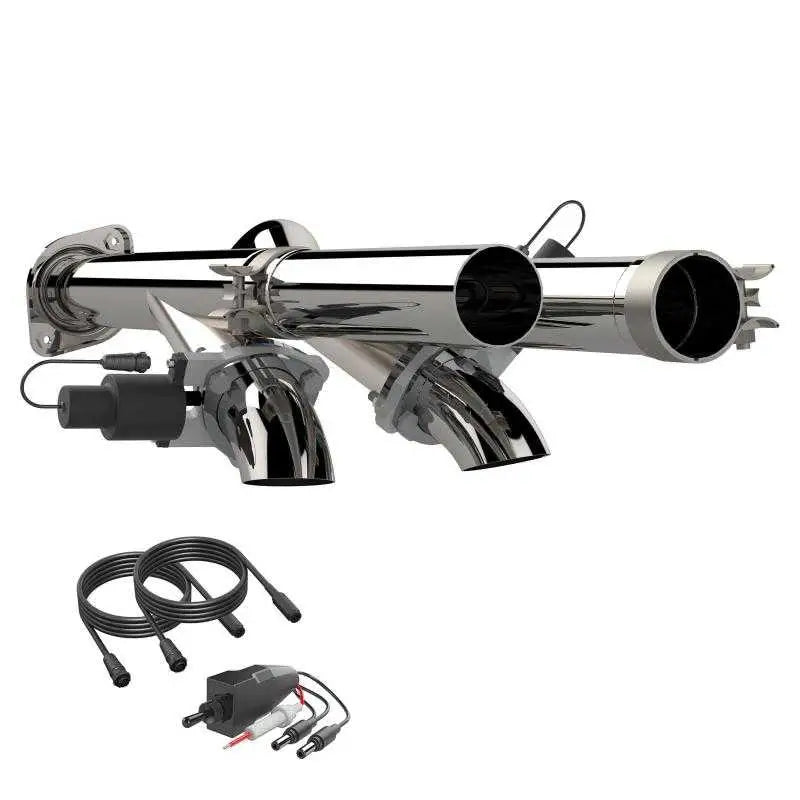 QTP 17-18 Ford Raptor EC/CC 2.5in 304SS Aggressor Cutout Dual Mid Pipes 
