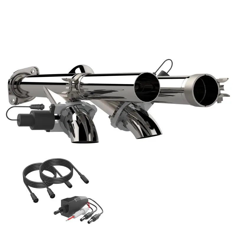 QTP 540117 QTP 17-18 Ford Raptor EC/CC 2.5in 304SS Aggressor Cutout Dual Mid Pipes