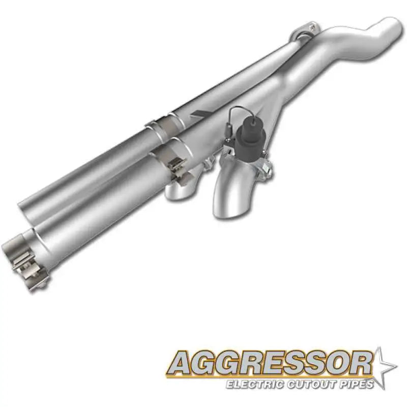 QTP 17-18 Ford Raptor EC/CC 2.5in 304SS Aggressor Cutout Dual Mid Pipes 