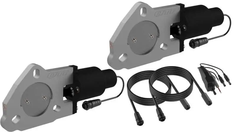 QTP QTP 2.5in Bolt-On QTEC Dual Electric Cutout Valves - Pair