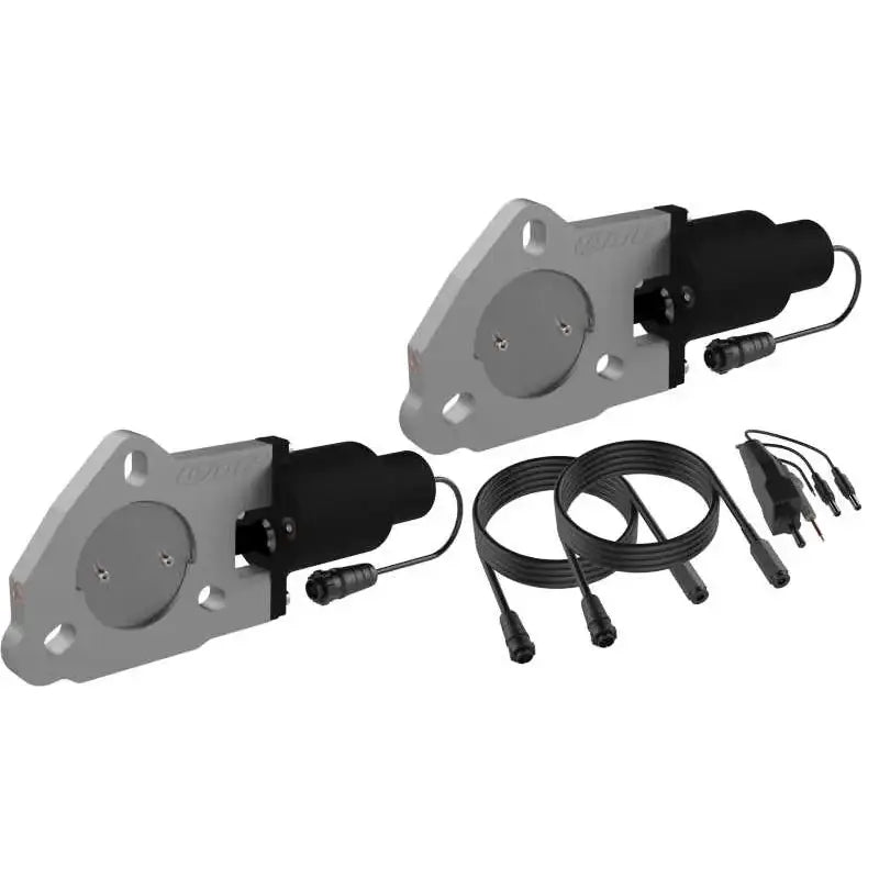 QTP QTP 2.5in Bolt-On QTEC Dual Electric Cutout Valves - Pair
