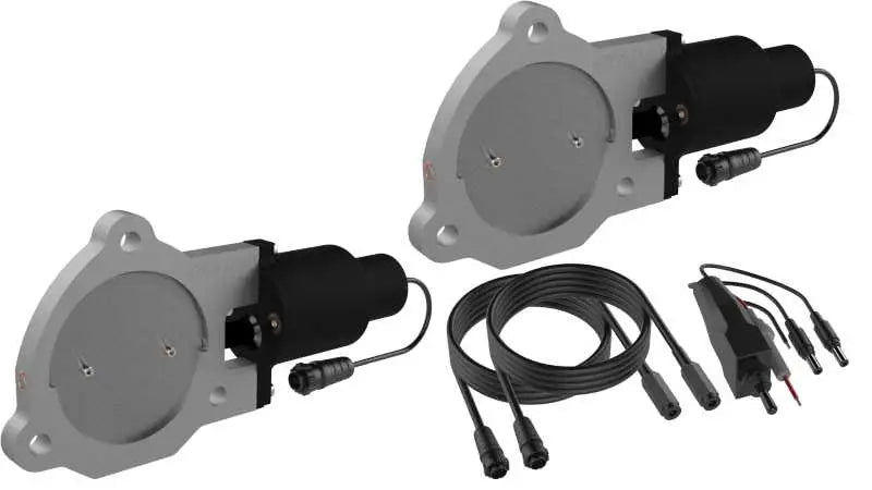 QTP QTP 3.5in Bolt-On QTEC Dual Electric Cutout Valves - Pair