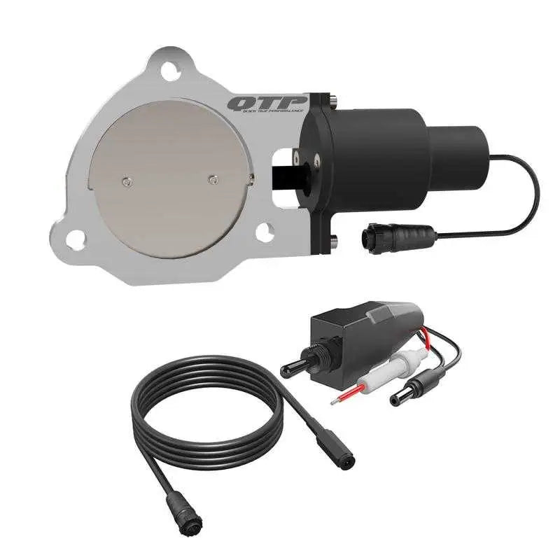 QTP 3.5in Bolt-On QTEC Electric Cutout Valve - Single 