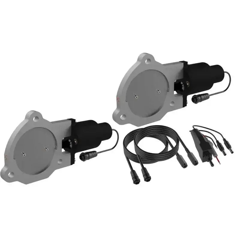QTP QTP 3.5in Bolt-On QTEC Dual Electric Cutout Valves - Pair