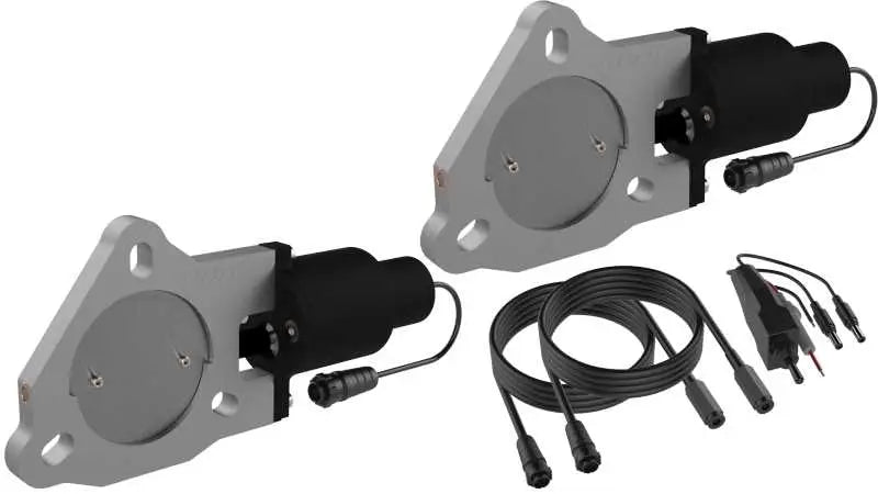 QTP QTP 3in Bolt-On QTEC Dual Electric Cutout Valves - Pair