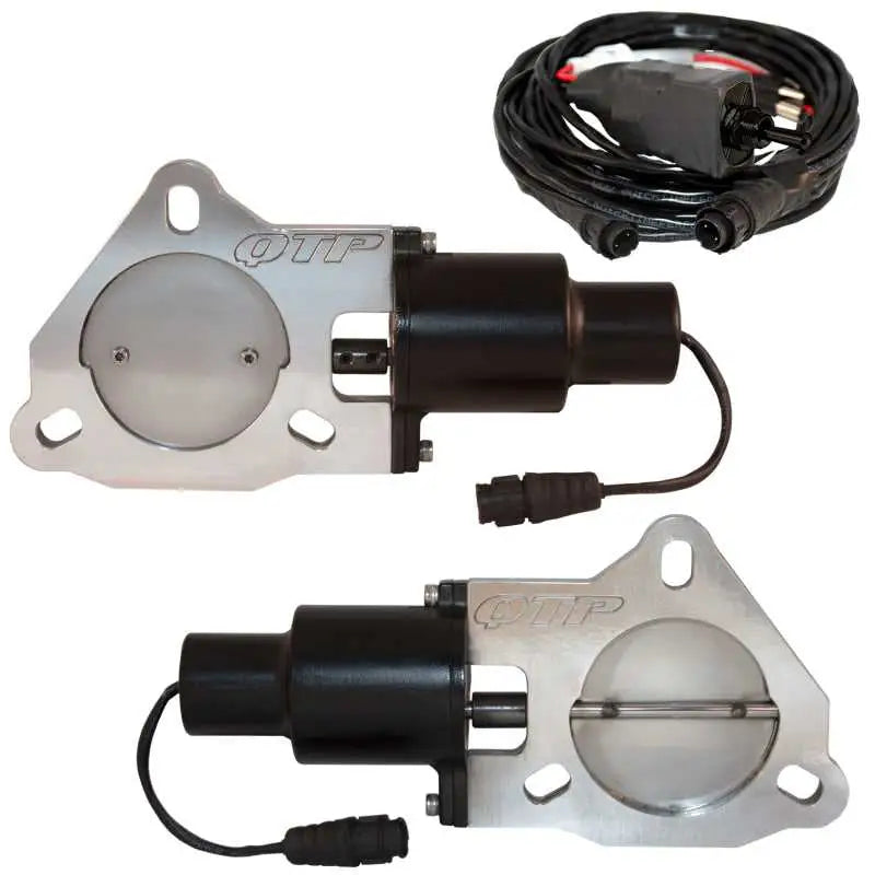 QTP 3in Bolt-On QTEC Dual Electric Cutout Valves - Pair 