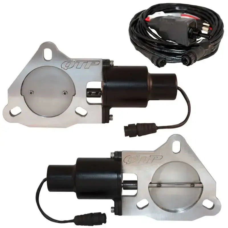 QTP 3in Bolt-On QTEC Dual Electric Cutout Valves - Pair 